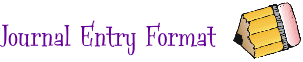 Journal Entry Format